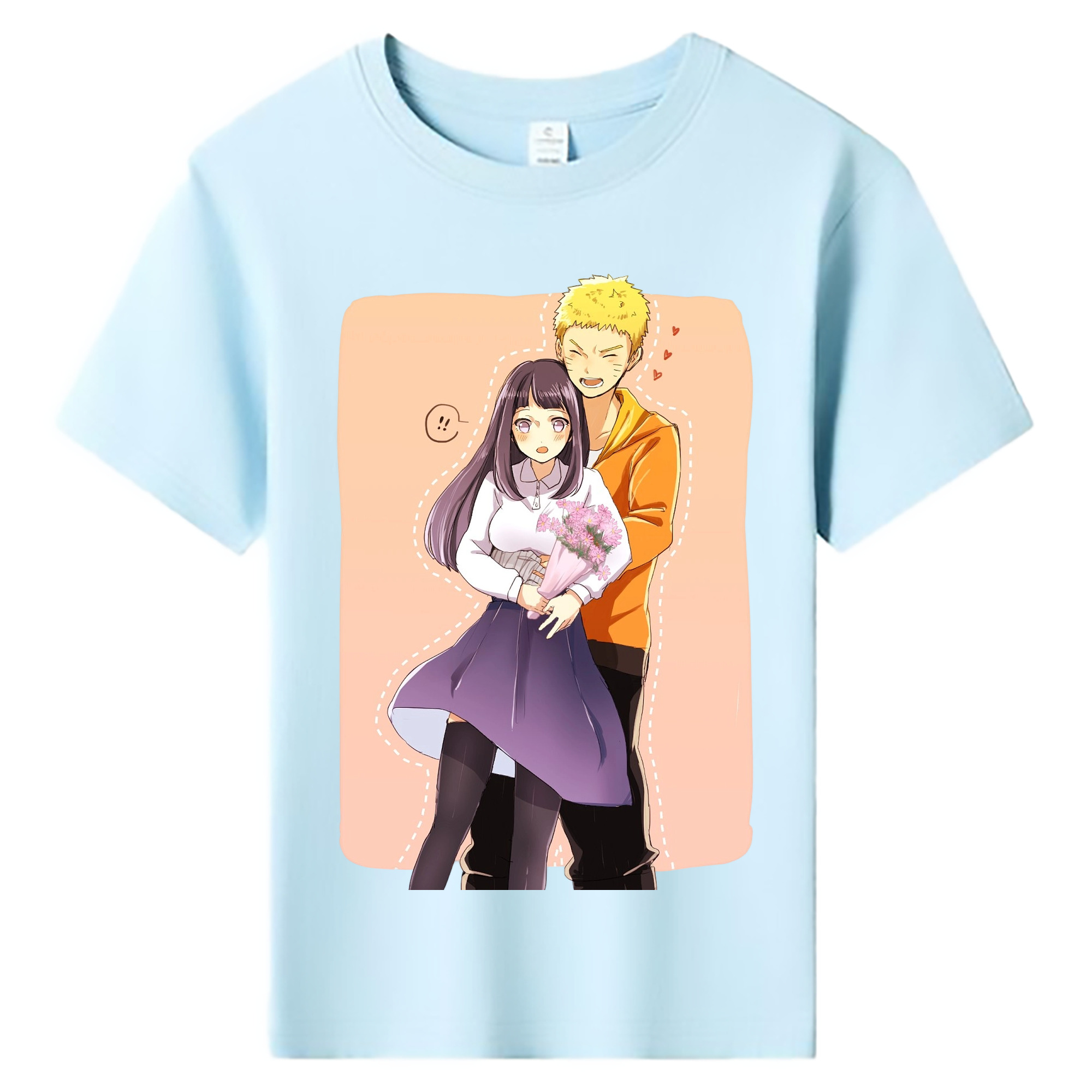 （画像用） NARUTO -ナルト- 日向ヒナタ Hyūga Hinata 綿100％キッズTシャツ（フロントプリント）